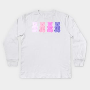 Gummy Bear - pink colors Kids Long Sleeve T-Shirt